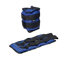 순잠 스포츠 운동 손목 발목 모래주머니 벨크로 중량밴드 2p, 블루 + 블랙, 4kg