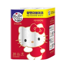 헬로키티 프리미엄 레드 4겹 화장지 (30M 30롤x1팩) 총 30롤, 1개