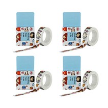 MAME 디자인 마스킹 테이프 1.5cm x 10m, 만화, 4개