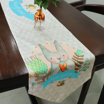 하늬통상 테이블러너, 부활절 토끼, 4인(180 x 30 cm)