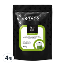 타코 녹차라떼 분말, 500g, 4개