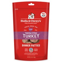 스텔라앤츄이스 강아지 전연령용 동결건조 터키 디너패티 사료, 칠면조, 156g