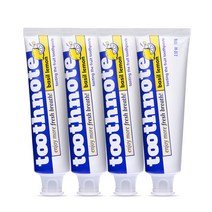 투스노트 수분 치약 바질 레몬 + 자몽 2종 세트, 100g, 4개