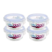 오븐락 이유식용기 미니원형 240ml, 4개입