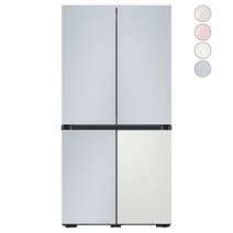 [색상선택형] 삼성전자 비스포크 프리스탠딩 냉장고 방문설치, RF85A9241AP, 코타 페블 + 코타 화이트