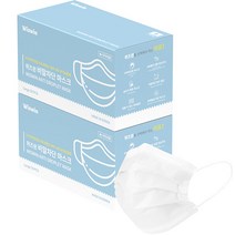 위즈윈 비말차단 덴탈마스크 흰색 KFAD, 100개입, 1개