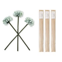 아제르퍼시픽 아트 플라워 골드메리 3p + 디퓨저 스틱 30p, 조화 (스카이블루), 스틱 (우드), 1세트