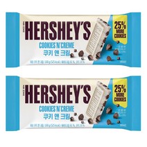 롯데제과 허쉬 쿠키 앤 크림 초콜릿, 100g, 2개