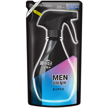 페브리즈 MEN 데오드란트 파워 섬유탈취제 쿨아쿠아향 리필, 320ml, 1개