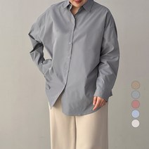 102102 여성용 빅사이즈 무지 오버핏 셔츠