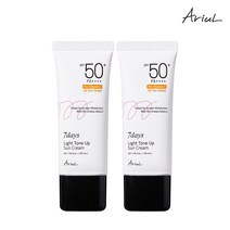 아리얼 세븐데이즈 라이트 톤업 선크림 SPF50+ PA++++, 2개, 35ml