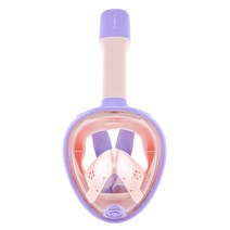 다이비프로 아동용 익스트림 풀페이스 스노쿨링 마스크, 워터 릴리