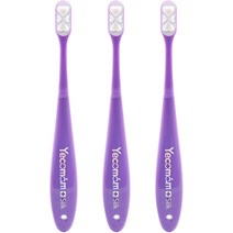 예꼬맘 실크 베이비용 칫솔 1단계, 퍼플, 3개
