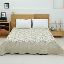 리앤데코 플라워 투톤 워싱 스프레드, 블랙