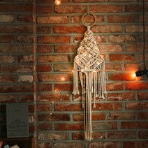 아스파시아 마크라메 트윙클 크리스마스 벽트리, 혼합 색상