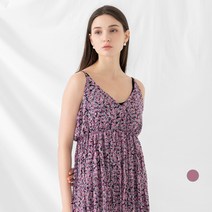 ELLE PARIS 플로럴 패턴 나시 드레스