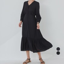 아피나르 레이온 찰랑 플레어 원피스