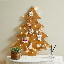 하우쎈스 크리스마스 우드 스탠드 겸용 벽트리 풀세트, 4000번(골드)