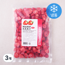 웰프레쉬 슬라이스 딸기 (냉동), 1kg, 3개