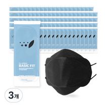 클라링 베이직핏 황사 방역마스크 중형 KF94, 100개입, 3개, 검은색