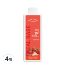서울팩토리 리얼 딸기 베이스, 4개, 1.2kg