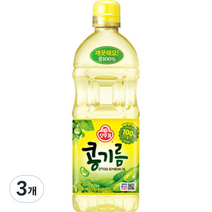 오뚜기 콩기름, 500ml, 3개