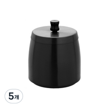 올나인 심플한 스테인레스 재떨이 원뿔형 커버 포함 L, 블랙, 5개