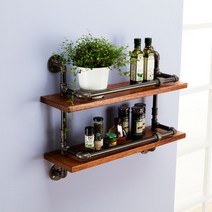 파이프 선반(SB-019), 월넛빈티지, 1개