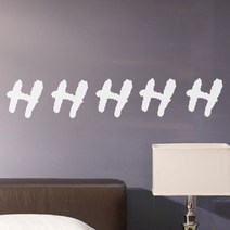이니셜 스티커 5p 2세트, 흰색 h