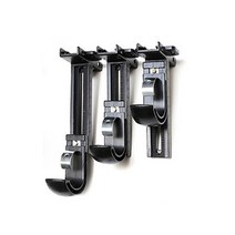 35mm커튼봉용 길이조절브라켓 화이트 5cm조절용, 블랙