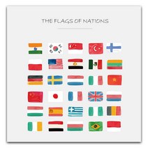 GnG 세계국기 실사 롤스크린