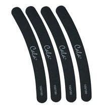 CALA 바나나 블랙 네일 파일 그릿100/180, 혼합 색상, 4개