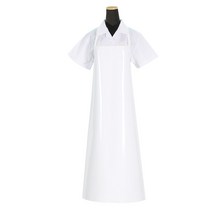 에이앤지 양면코팅 방수앞치마 칠부, 흰색, 1개