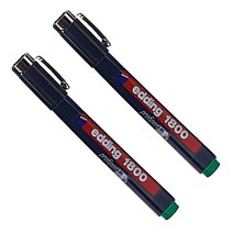 에딩 e 1800/0.1mm/프로피펜/제도용펜/4, 녹색, 2개