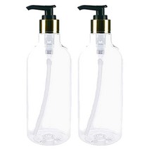 홈앤라이프 디스펜서 용기+캡 500ml, 용기(투명), 캡(검정골드), 2개