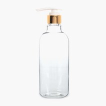 병도매닷컴 AN320 투명 금속 디스펜서 공병, 골드, 1개, 1개