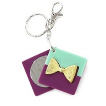 라테스트 바이컬러 리본 미니 슬라이드 미러, 퍼플 그린, 1개