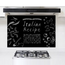 아트키친글라스 주방아트보드 900 x 600 mm, 이탈리안레시피, 1개