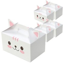 티나피크닉 귀여운 동물 손잡이상자 중, 핑크, 5개입