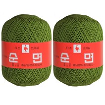 구정 타조 30수 뜨개실 2p, 108 올리브, 2개