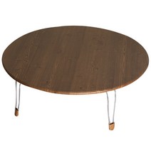 한목가구 아르니아 접이식 다용도상 원형 660, 엔틱옹이