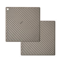 비스비바 물결 냄비받침, 모노그레이, 2개입