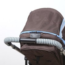 마니또 클린그립 유모차 핸들커버 리안 스핀, 하운드투스 블랙, 1개