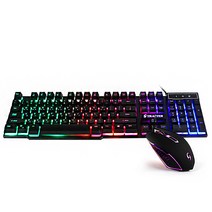 지클릭커 키보드 마우스 세트 GMK-220, 레인보우, 일반형