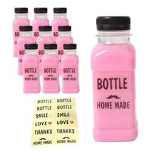 피크닉하우스 사각쥬스병 200ml 10p + 스티커