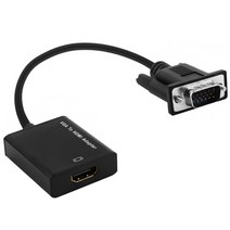 [hdmirca컨버터] NEXTLINK 케이블 타입 VGA to HDMI 컨버터 2412VHC