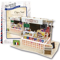 큐빅펀 월드 스타일 프랑스편 2 입체퍼즐, 37피스, W3177H(크레페 가게), 37피스