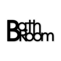 디자인신드롬 Bath room 문패/도어사인, 블랙