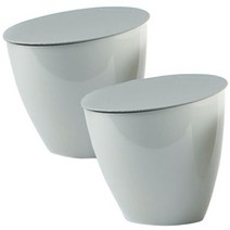 리버그린 라운드 데스크 휴지통, 그레이, 2개입