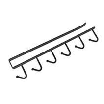 블럭마트 주방 심플 다용도 컵 앤 조리기구걸이, 블랙, 1개